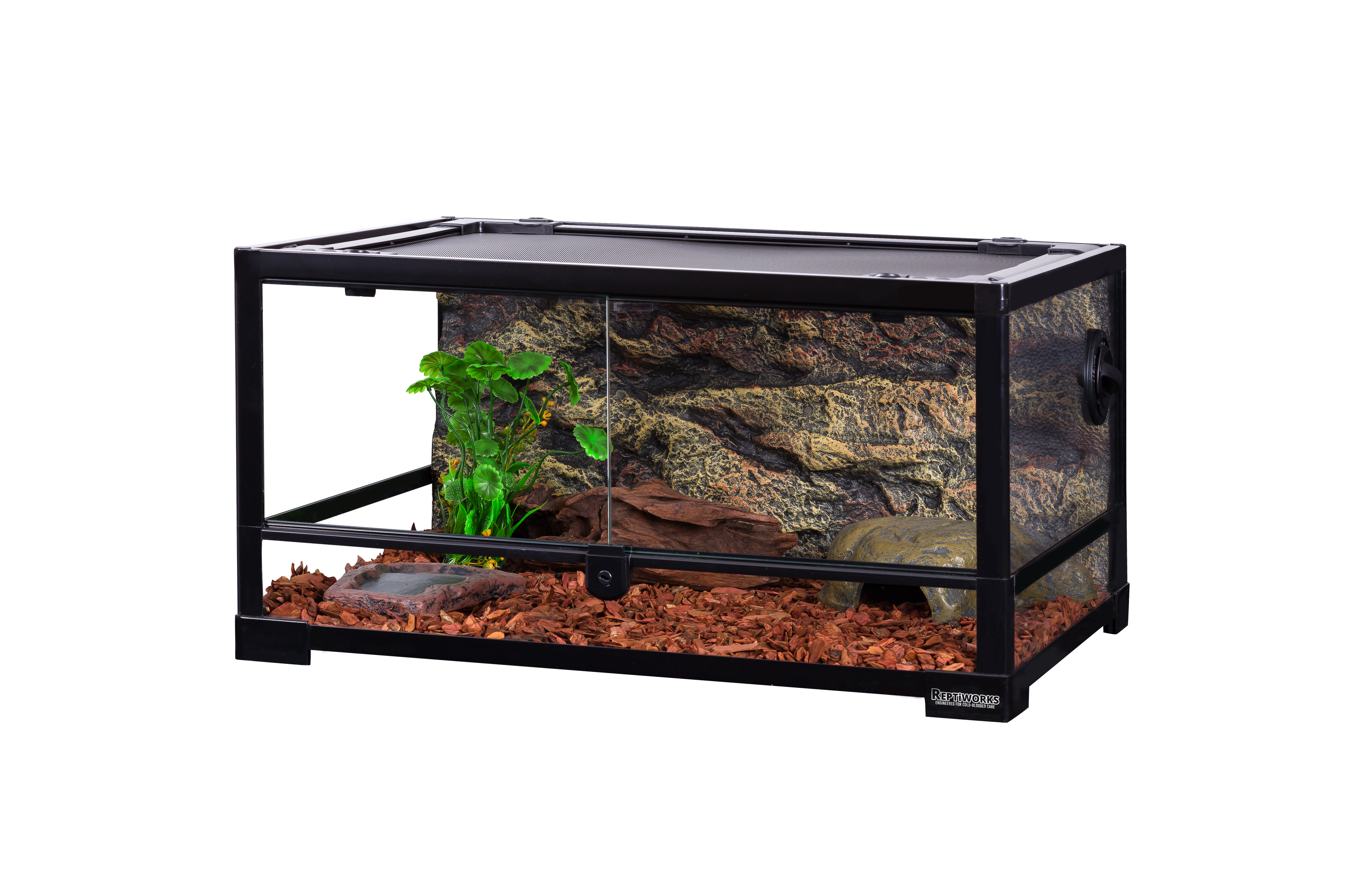 Repti Works Flat Packed Reptile Glass Terrariums-Hinge Door 600X450X320Mm